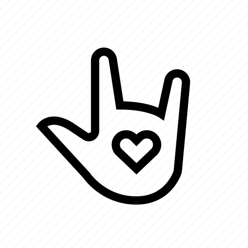 Gesture, hand, heart, love, rock icon - Download on Iconfinder