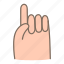 doodle, pointing, finger, one, index 