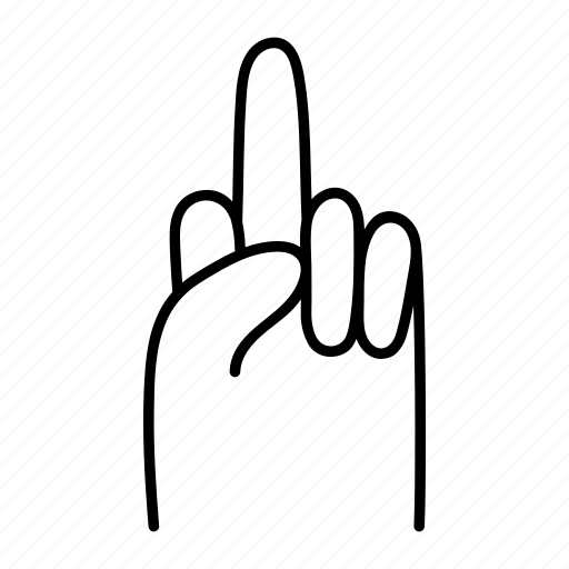 Doodle, hand, finger, middle, fuck icon - Download on Iconfinder
