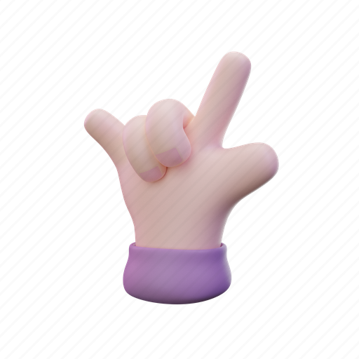 Rock, hand, gesture 3D illustration - Download on Iconfinder