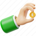 hand, holding, coin, touch, finger, money, dollar, currency, finance