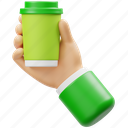 hand, holding, cup, gesture, coffee, tea, drink, beverage, green