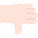 finger, dislike, hands, against, thumb, down