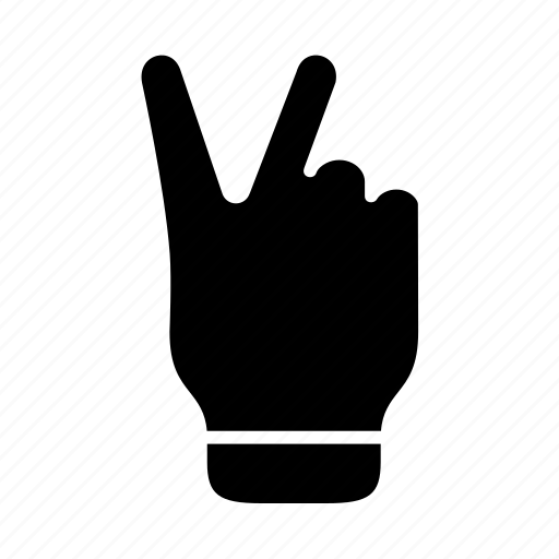 Gesture, hand, peace, two, victory icon - Download on Iconfinder
