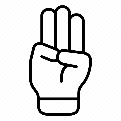 Drag, finger, gesture, hand, three icon - Download on Iconfinder