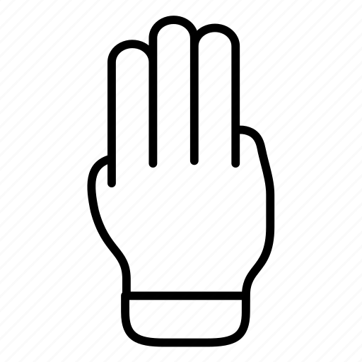 Drag, finger, gesture, hand, three icon - Download on Iconfinder