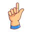 counting one, hand, gesture, hand gesture, sign 
