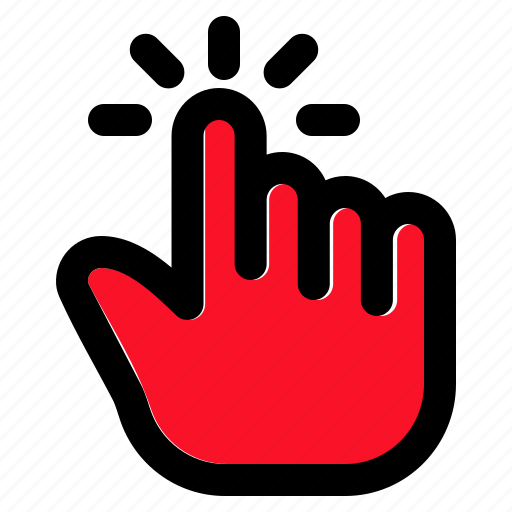 Hand, touch, left, click, screen, clicking icon - Download on Iconfinder