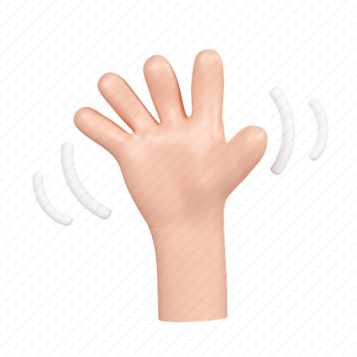 Waving, hand, gesture, friendly, greeting, emoji, hi icon - Download on Iconfinder