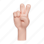 hand, showing, two, peace, positive, fingers, finger, gesture 