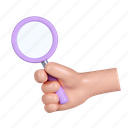 magnifier, magnifying, analyzing, glass, hand, find, hold, look, search