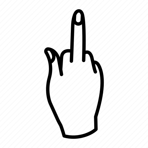Hand, gesture, finger, touch, middle finger, fuck you icon - Download on Iconfinder