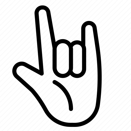 Love, rock, hand, gesture, sign icon - Download on Iconfinder