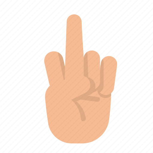 Fuck, middle, finger, hand, gestures icon - Download on Iconfinder