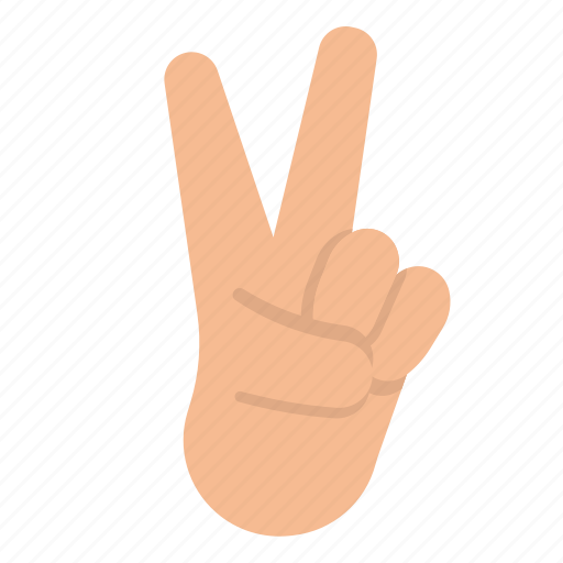 Victory, two, hand, finger, sign icon - Download on Iconfinder