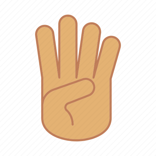 Counting, fingers, four, gesticulate, gesticulation, hand, palm icon - Download on Iconfinder