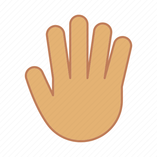 Fingers, five, gesticulate, gesticulation, gesture, hand, palm icon - Download on Iconfinder