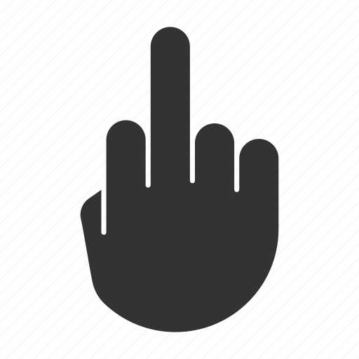 Finger, gesticulation, gesture, hand, middle finger, offensive, rude icon -...