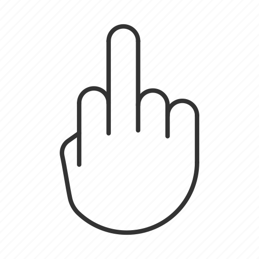 Finger, gesticulation, gesture, hand, middle finger, offensive, rude icon - Download on Iconfinder