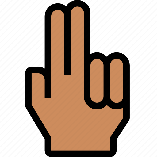 Hand, peace, finger, gesture, touch icon - Download on Iconfinder