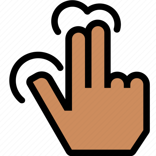 Fingers, hand, right, three, gesture, move icon - Download on Iconfinder