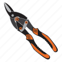 iron, scissor, cutting, tool, equipment, work, cut, aviation snip, construction