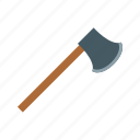axe, cut, handle, sharp, tool, wooden