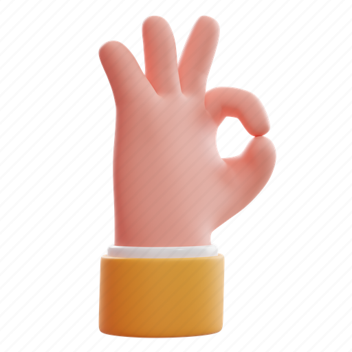Okay, cute 3d hand, 3d hand, ok hand, ok finger 3D illustration - Download on Iconfinder