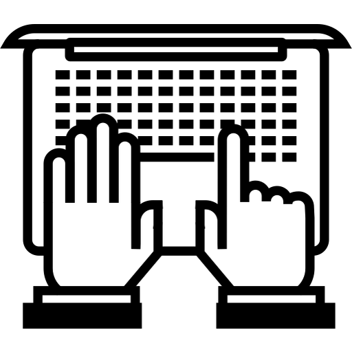 Computer, laptop, technology, typing, hands, business, internet icon - Download on Iconfinder