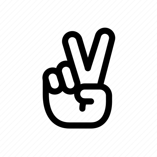 Finger, fingers, hand, peace, sign, wrist icon - Download on Iconfinder