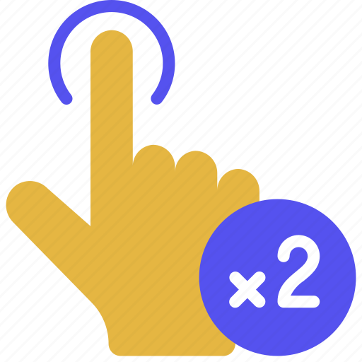 Double, tap, palm, point, interact icon - Download on Iconfinder