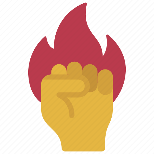 Fire, fist, palm, point, flame icon - Download on Iconfinder