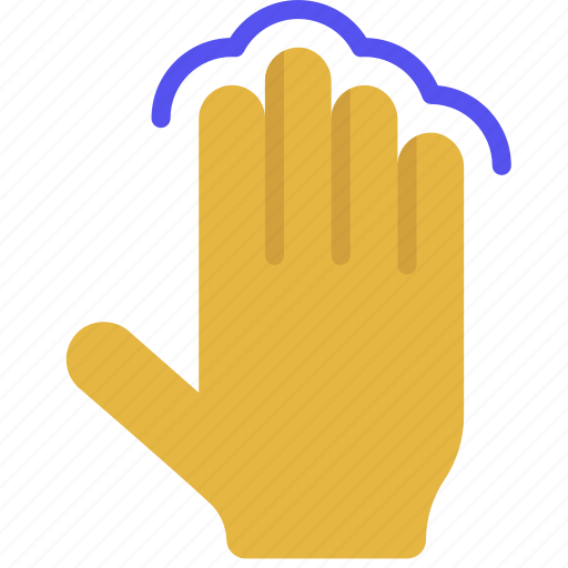 Four, finger, press, palm, point, interact icon - Download on Iconfinder