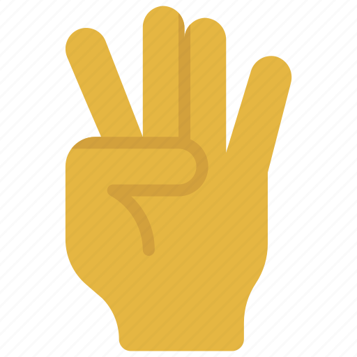 Half, open, hand, palm, point, interact icon - Download on Iconfinder