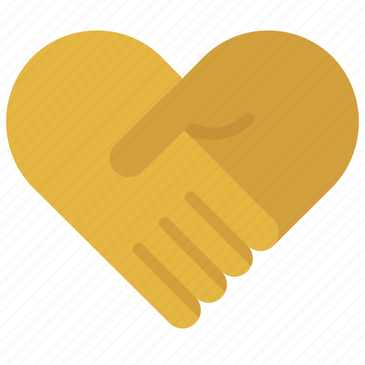 Heart, hand, shake, palm, point, agreement icon - Download on Iconfinder