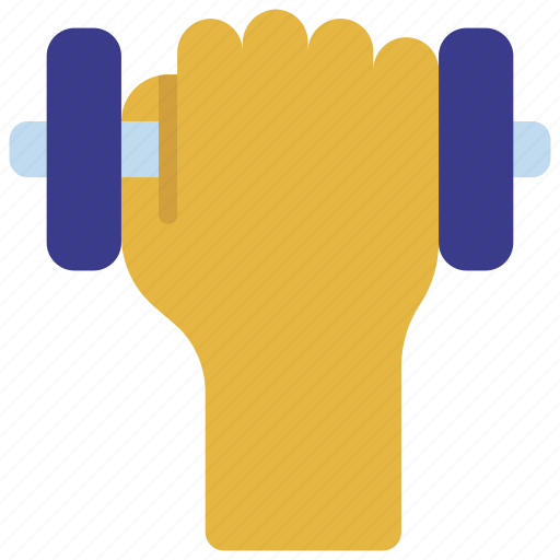 Holding, dumbbell, palm, point, fitness icon - Download on Iconfinder