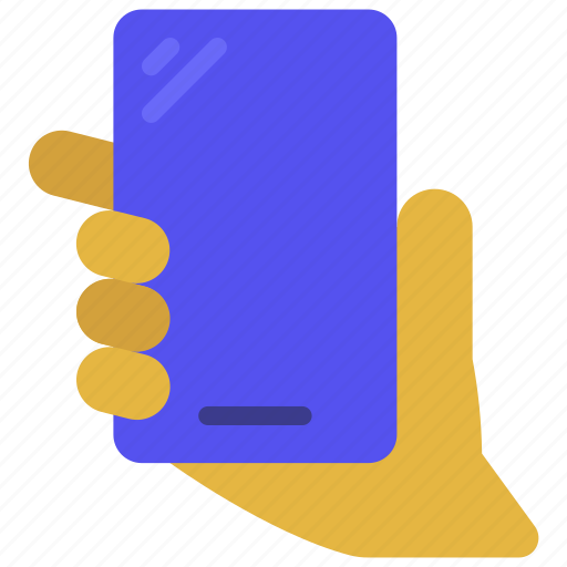 Holding, phone, up, palm, point, mobile icon - Download on Iconfinder
