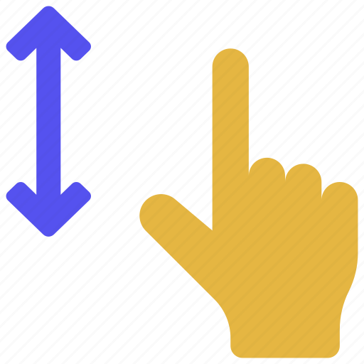 One, finger, scroll, palm, point, interact icon - Download on Iconfinder
