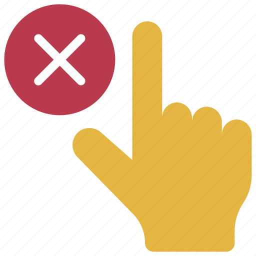 Press, delete, palm, point, button, remove icon - Download on Iconfinder