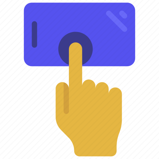 Press, on, phone, palm, point, mobile icon - Download on Iconfinder