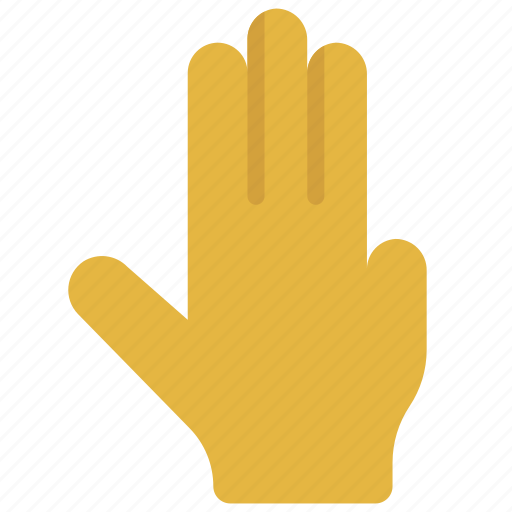 Three, fingers, up, palm, point, finger icon - Download on Iconfinder