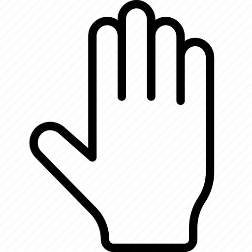 Four, fingers, up, palm, point, finger icon - Download on Iconfinder