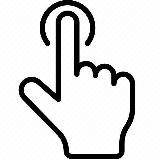 One, finger, tap, palm, point, fingers icon - Download on Iconfinder