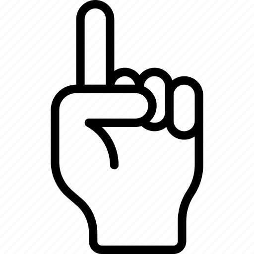 Pointing, up, hand, front, palm, point icon - Download on Iconfinder