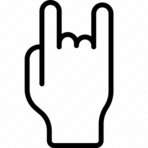 Rock, hand, back, palm, point, punk icon - Download on Iconfinder