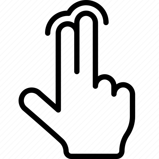 Two, finger, tap, palm, point, fingers icon - Download on Iconfinder