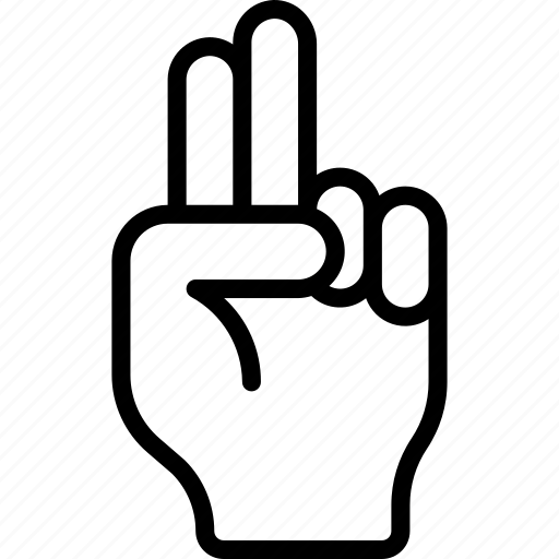 Two, fingers, up, front, palm, point icon - Download on Iconfinder