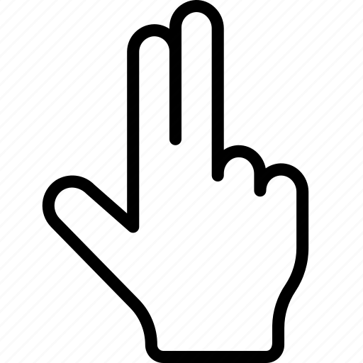 Two, fingers, up, palm, point, finger icon - Download on Iconfinder