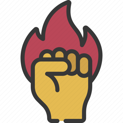 Fire, fist, palm, point, flame icon - Download on Iconfinder