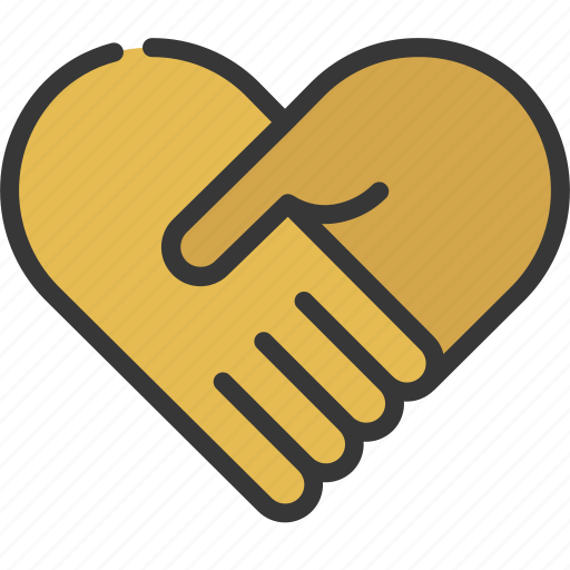 Heart, hand, shake, palm, point, agreement icon - Download on Iconfinder